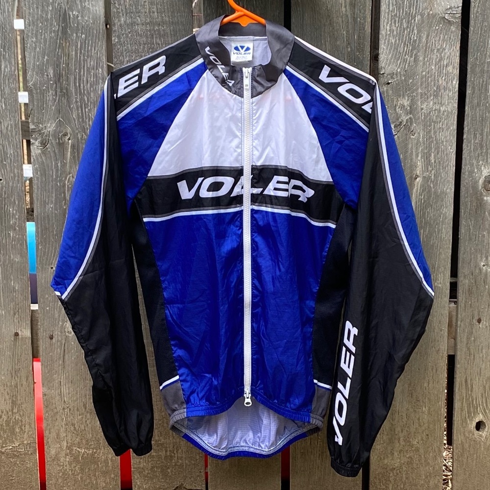 Voler Cycling Jacket w/ Full Zipper Small Blue/Black/White